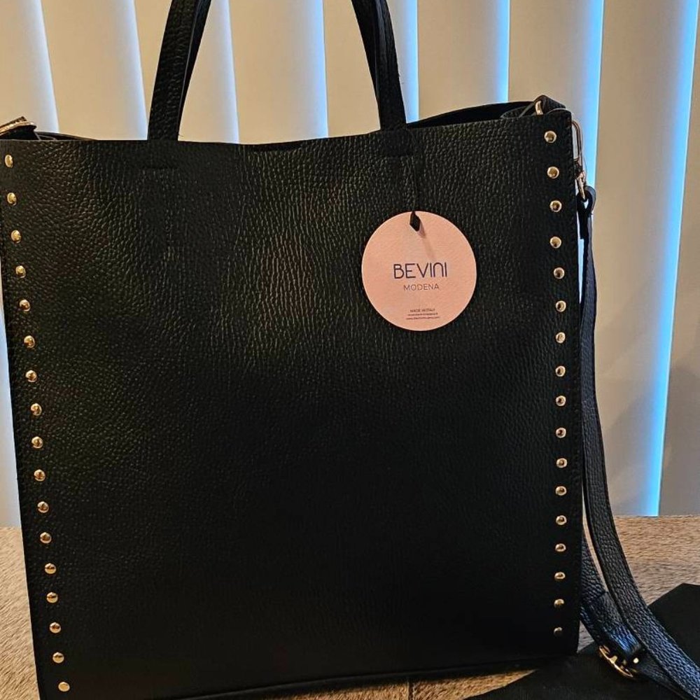 Bevini Modena Leather Bag/Tote  Made in Italy - NWT